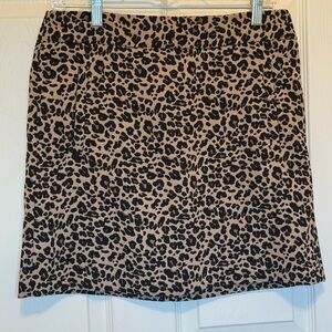 Loft Animal Print Skirt